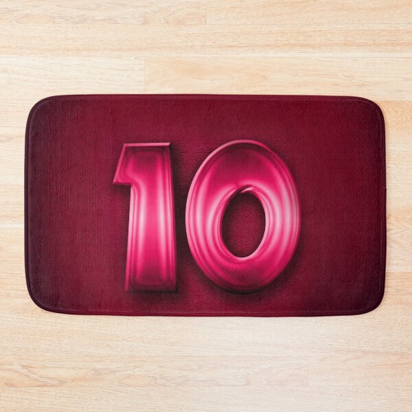 Item preview, Number 10 unit written in pink shiny metallic texture background designed and sold by SpinklyCreations.