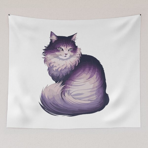 Item preview, Graceful Cat Sticker: Ombre Fur designed and sold by mergmart.