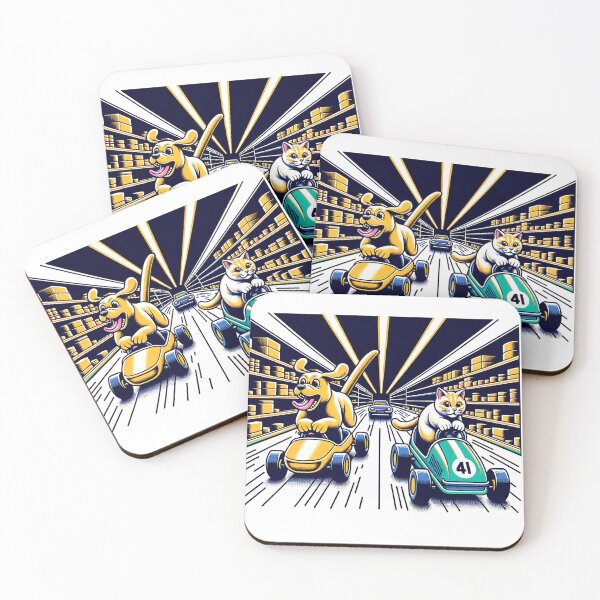 Item preview, Grocery Store Grand Prix: Dog vs. Cat Shopping Cart Race designed and sold by 0penvimark.