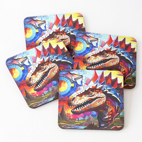 Item preview, Dinosaur Mosaic Abstract Art  .  designed and sold by FocusedArt.