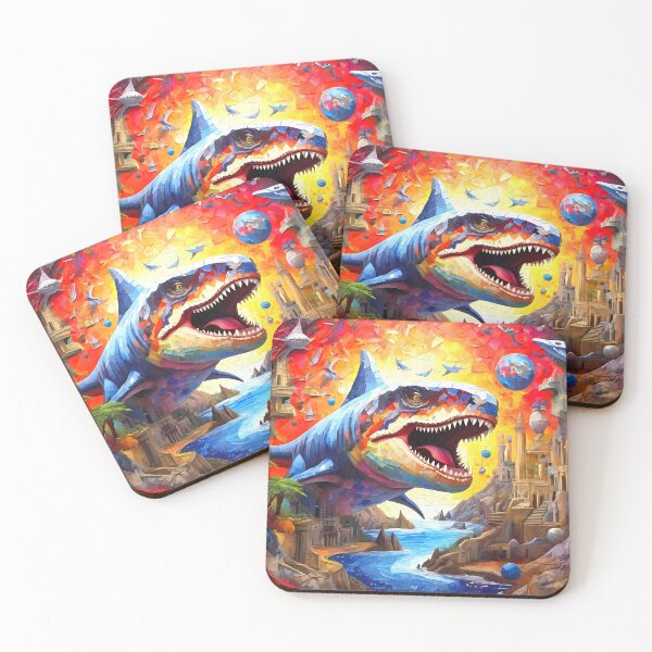 Item preview, Dinosaur Mosaic Abstract Art designed and sold by FocusedArt.