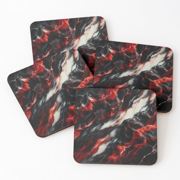 Item preview, Fiery Depths: Red and Black Marble Texture designed and sold by Suzana Djordjevic.