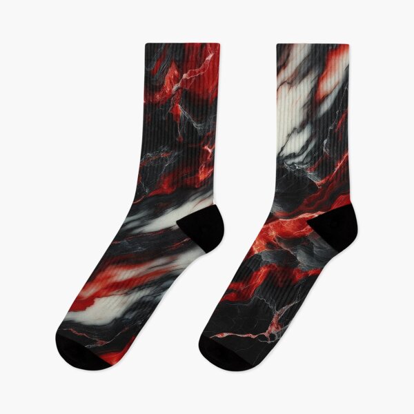 Item preview, Fiery Depths: Red and Black Marble Texture designed and sold by Suzana Djordjevic.