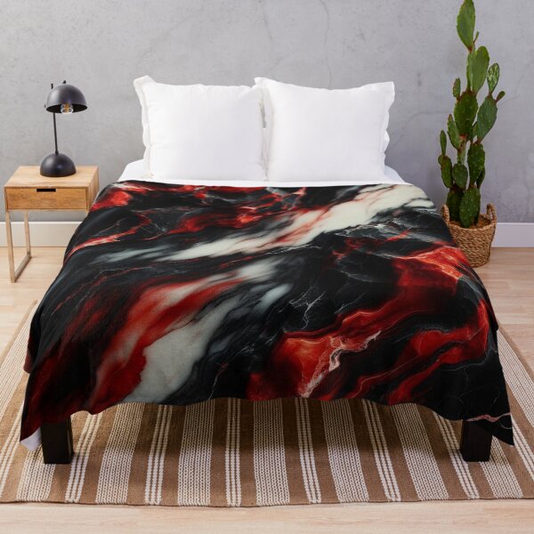 Item preview, Fiery Depths: Red and Black Marble Texture designed and sold by Suzana Djordjevic.