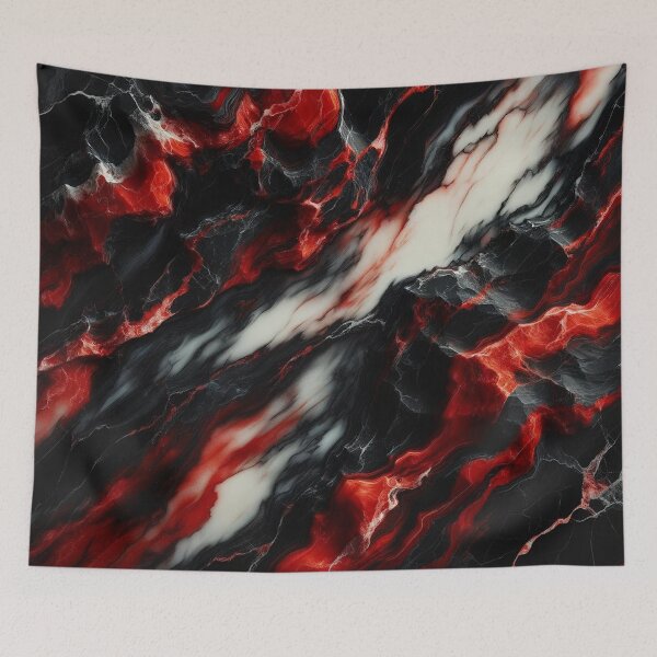 Item preview, Fiery Depths: Red and Black Marble Texture designed and sold by Suzana Djordjevic.