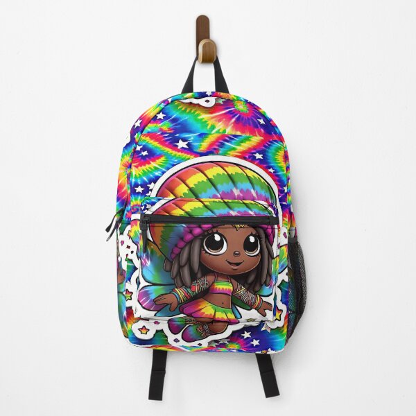 Item preview, Rainbow Rasta Fairy, Cute Little Girl, Black Girl Cartoon, Reggae Rastafairyan, Tie Dye Rastafarian, Gift for Child designed and sold by Anticulture.