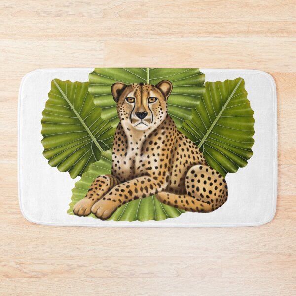 Item preview, Cheetah on Taro Leaves  designed and sold by KateVanFloofno1.