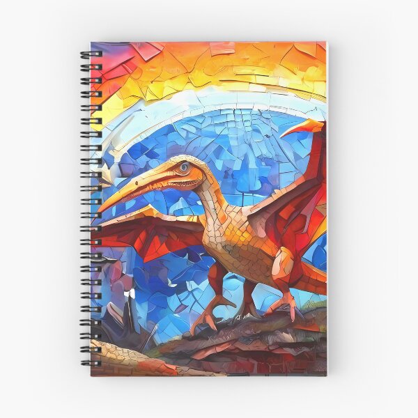 Item preview, Obra de arte de estilo abstracto de mosaico de dinosaurios. designed and sold by FocusedArt.
