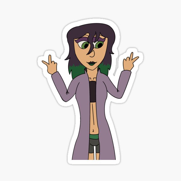 Jester Quinn Double Peace Signs Sticker