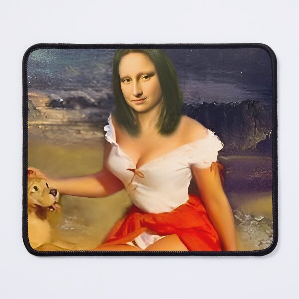 Item preview, Mona Lisa Relaxing With A Dog designed and sold by Teetans.