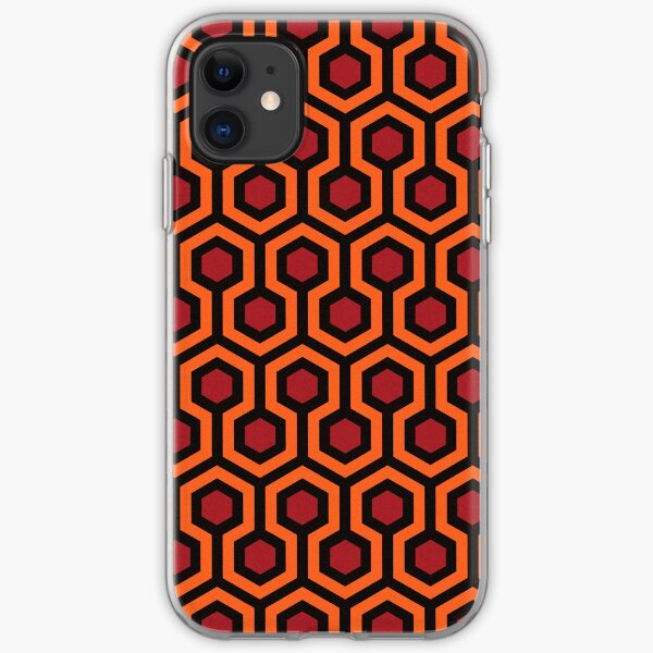 Hola, Res: el patrón de alfombra brillante de la habitación del hotel 237 Funda blanda para iPhone
