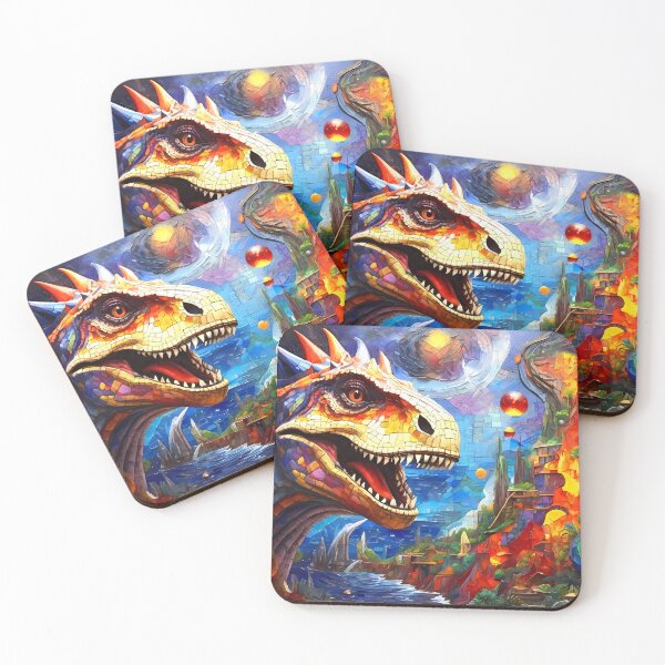 Item preview, Dinosaur Mosaic Abstract Style Artwork designed and sold by FocusedArt.