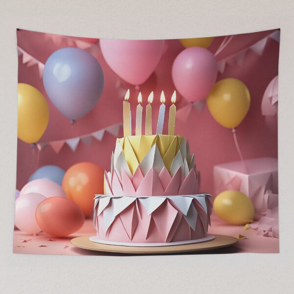 Item preview, Origami Art - Luminous Delight: A Celebration Cake designed and sold by ArtfulFolds.