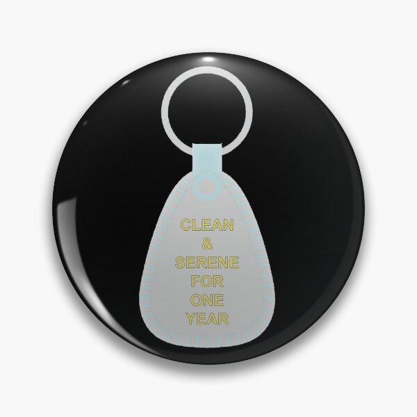 Item preview, Moon Glow 1 Year Clean and Serene NA Keytag - One Year Clean designed and sold by 10slash1.