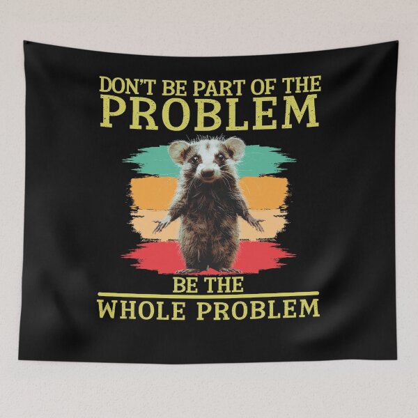 Item preview, Dont Be Part Of Problem Opossum Funny Opossum Retro Style designed and sold by Vibe Unique.
