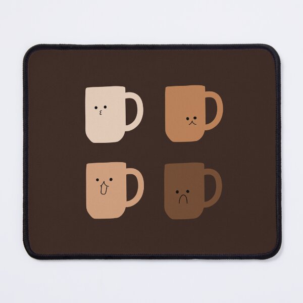 Item preview, Brown-Toned Coffee Cups with Characterful Expressions ( Deep Brown Background) designed and sold by RM-Journey.