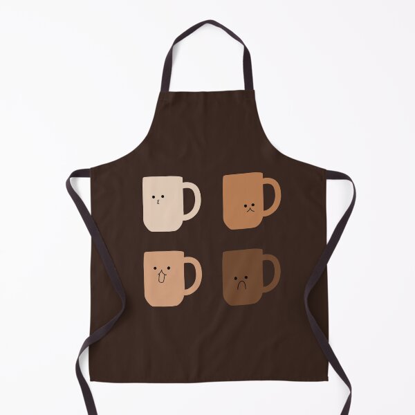 Item preview, Brown-Toned Coffee Cups with Characterful Expressions ( Deep Brown Background) designed and sold by RM-Journey.