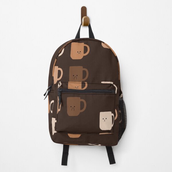 Item preview, Brown-Toned Coffee Cups with Characterful Expressions ( Deep Brown Background) designed and sold by RM-Journey.