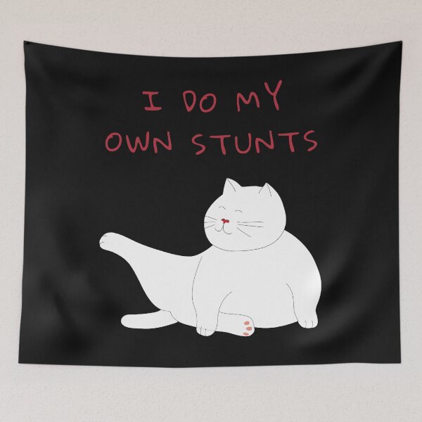 Item preview, I do my own stunts - funny sitting cat designed and sold by GGtiger.