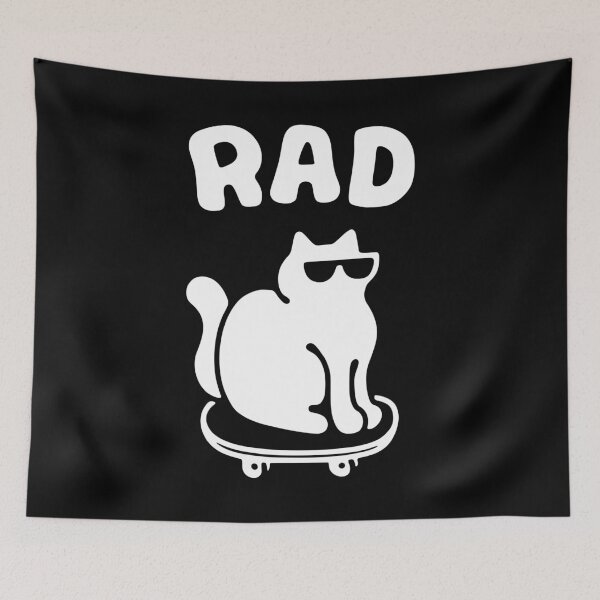 Item preview, RAD CAT ON A SKATEBOARD designed and sold by obinsun.