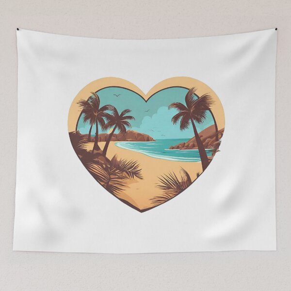 Item preview, Heart-Shaped Dreamy Beachscape designed and sold by Tom-Johnson.