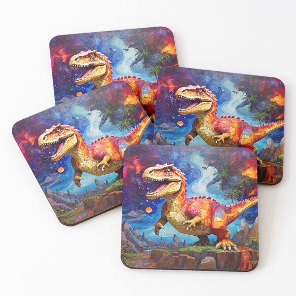 Item preview, Dinosaur Mosaic Abstract Style Artwork. designed and sold by FocusedArt.