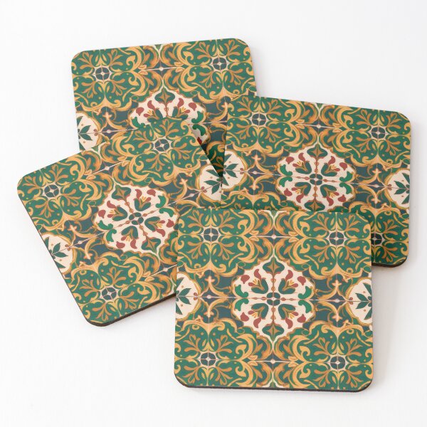 Item preview, Ornate Mediterranean Floral Tile Artwork designed and sold by VoyteksDesigns.