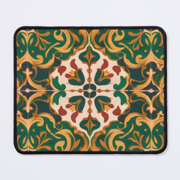 Item preview, Ornate Mediterranean Floral Tile Artwork designed and sold by VoyteksDesigns.