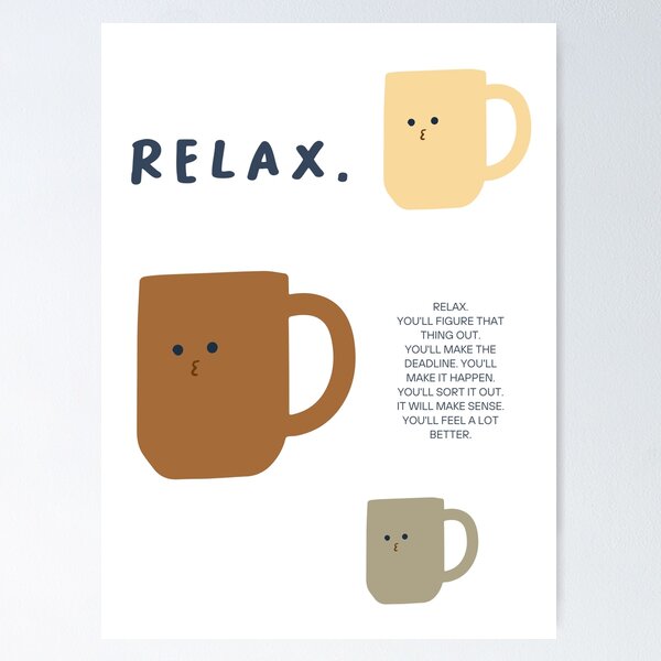 Item preview, RELAX. YOU'LL FIGURE THAT THING OUT | Simple Minimalist Design designed and sold by RM-Journey.