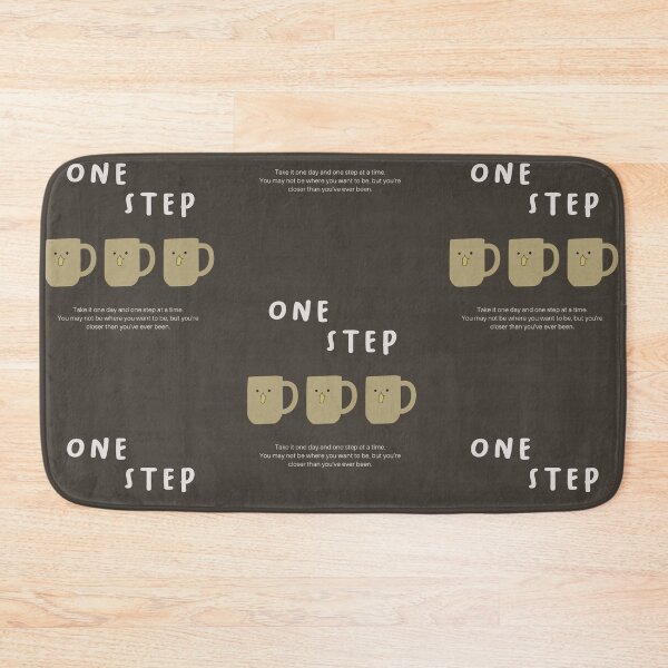 Item preview, One Step - Take It One Day and One Step at a Time | Motivation and Inspiration | Cute Character Illustrations | Simple Design designed and sold by RM-Journey.
