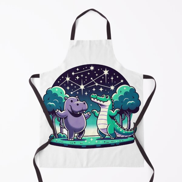 Item preview, Dancing Under the Stars: Hippo and Crocodile in the Enchanted Forest designed and sold by 0penvimark.