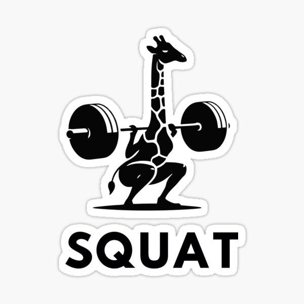 Item preview, Giraffe squat | Gym Enthusiast designed and sold by Weknes.