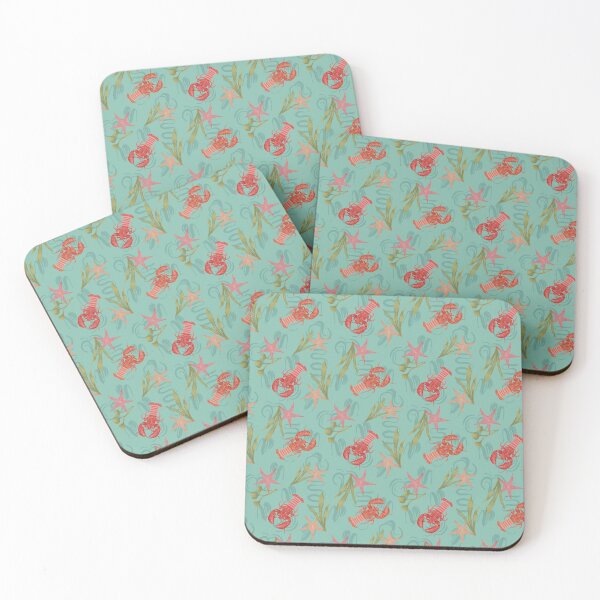 Item preview, Curstacean core lobster ocean party - light teal designed and sold by JasmineGDesigns.
