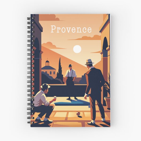 Item preview, Pétanque players in Provence Côte d'Azur designed and sold by BelleRiviera.