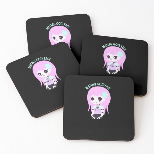 Item preview, Kawaii Goth Pastel - Resting Goth Face designed and sold by triharder12.