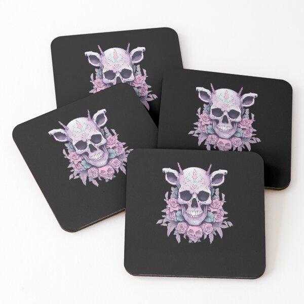 Item preview, Kawaii Goth Pastel - Goth Animal Skull designed and sold by triharder12.