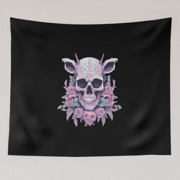 Item preview, Kawaii Goth Pastel - Goth Animal Skull designed and sold by triharder12.