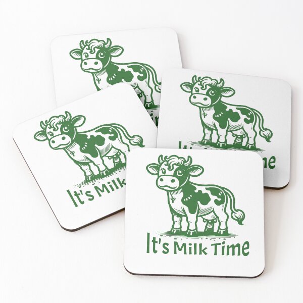 Item preview, Its Milk Time Cartoon Cow designed and sold by WanderWildlyCo.
