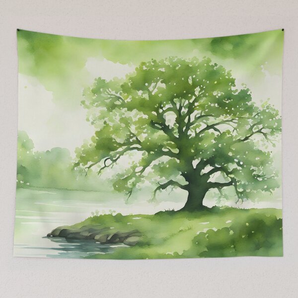 Item preview, Green Tree and Green Lake designed and sold by CalmnessbyChoice.