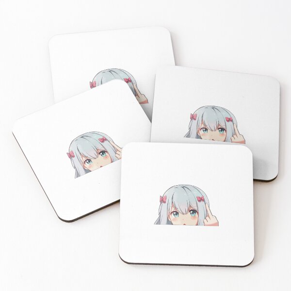 Item preview, Sagiri Middle Finger Anime Peeker designed and sold by DailyVibe.