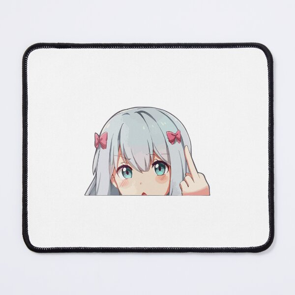 Item preview, Sagiri Middle Finger Anime Peeker designed and sold by DailyVibe.