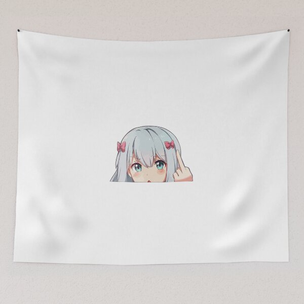 Item preview, Sagiri Middle Finger Anime Peeker designed and sold by DailyVibe.