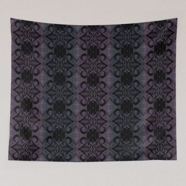 Item preview, [L] Purple Indigo Gothic Flora Stripe designed and sold by SageFolio.