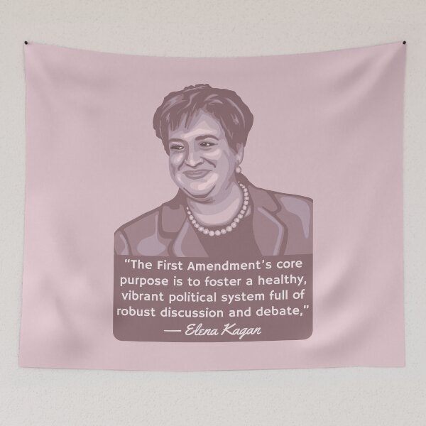 Item preview, Elena Kagan Portrait and Quote designed and sold by Unhinged Heather.