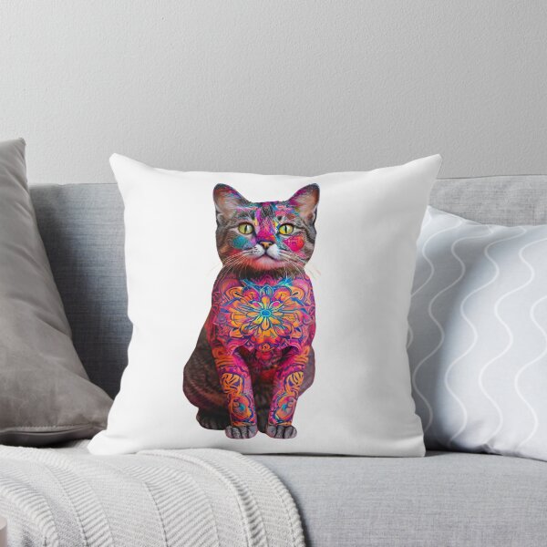 Item preview, Ombre cat mandala, colorful inside designed and sold by maggiesens.