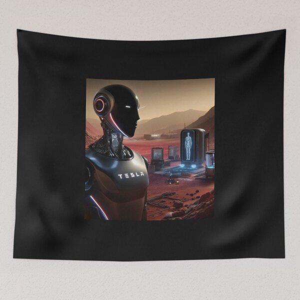 Item preview, Tesla bot designed and sold by TEEJAMBOREE.