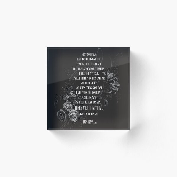 Litany Against Fear Acrylic Block