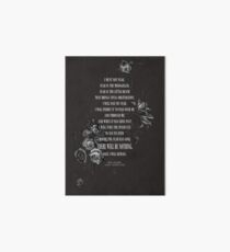 Bene Gesserit Litany Against Fear Art Board