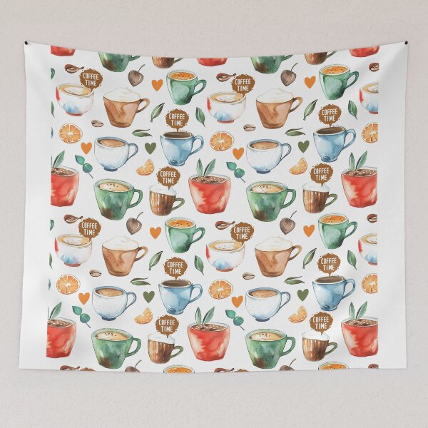 Item preview, Coffee Delight: Rich Brews and Sweet Treats Pattern Design designed and sold by adriaquart.