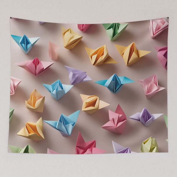 Item preview, Origami Art - Pastel Pasta Paradise: A Rainbow of Shells designed and sold by ArtfulFolds.